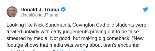 Tweet by @Donald J. Trump