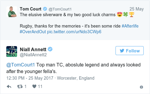Tweet by @Niall Annett