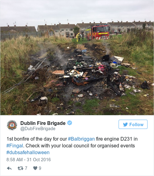Tweet by @Dublin Fire Brigade