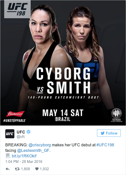 Tweet by @UFC