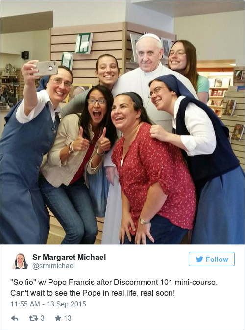 Tweet by @Sr Margaret Michael