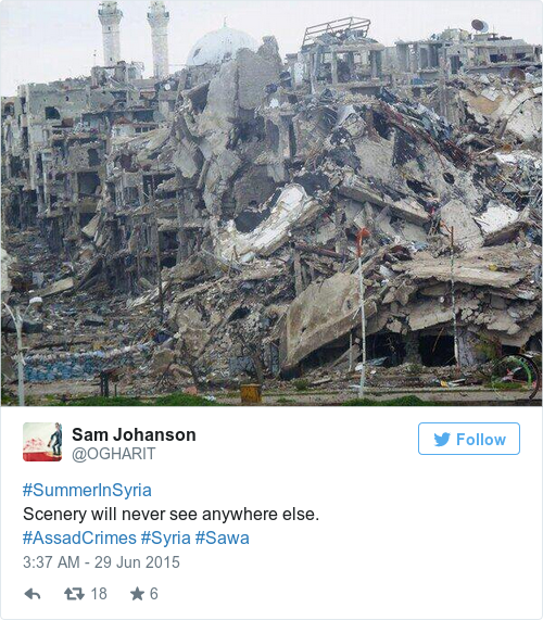 Tweet by @Sam Johanson