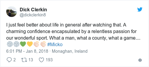 Tweet by @Dick Clerkin