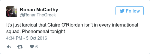 Tweet by @Ronan McCarthy