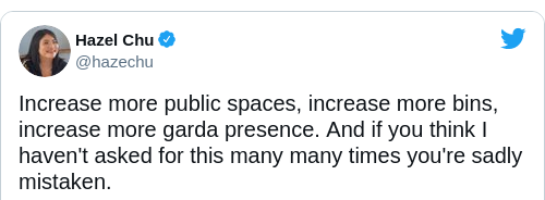 Tweet by @Hazel Chu
