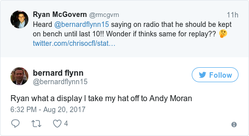 Tweet by @bernard flynn