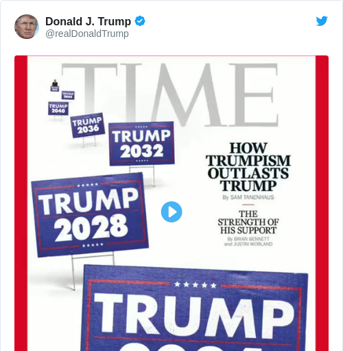 Tweet by @Donald J. Trump