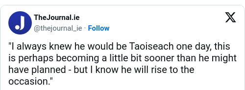 Tweet by @TheJournal.ie