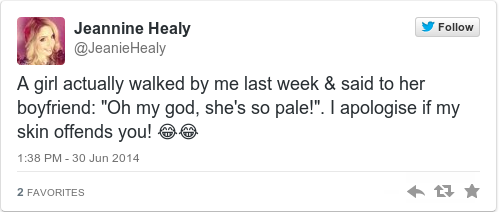 Tweet by @Jeannine Healy