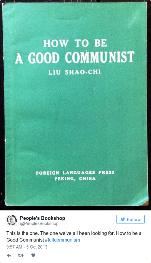 Tweet by @People's Bookshop