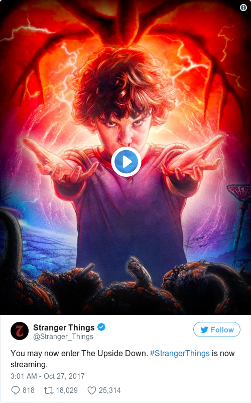 Tweet by @Stranger Things