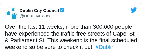 Tweet by @Dublin City Council