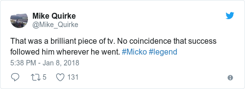 Tweet by @Mike Quirke
