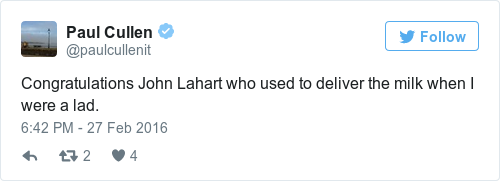 Tweet by @Paul Cullen