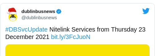 Tweet by @dublinbusnews