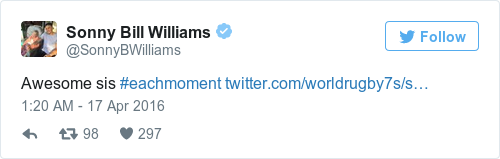 Tweet by @Sonny Bill Williams