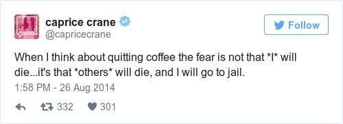 Tweet by @caprice crane