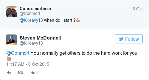 Tweet by @Steven McDonnell