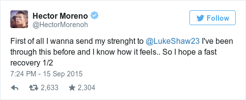 Tweet by @Hector Moreno