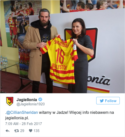 Tweet by @Jagiellonia