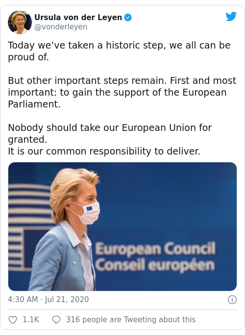 Tweet by @Ursula von der Leyen