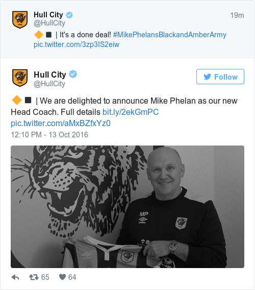Tweet by @Hull City