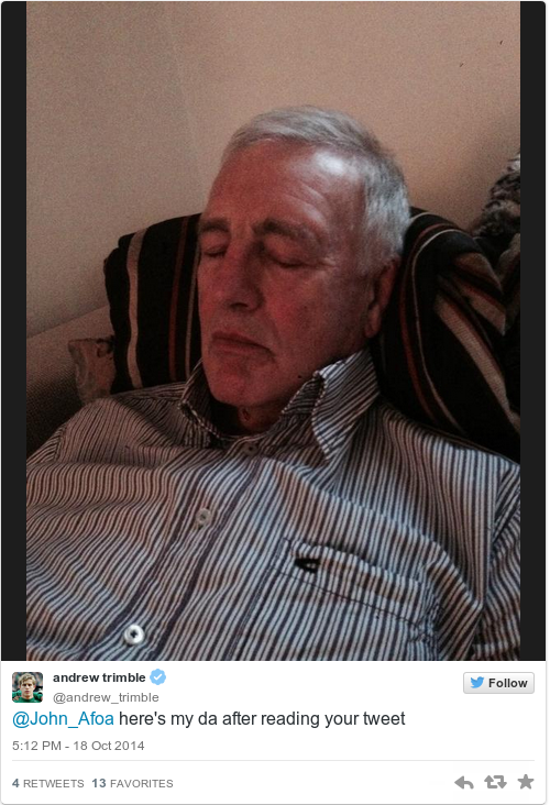 Tweet by @andrew trimble