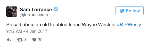 Tweet by @Sam Torrance