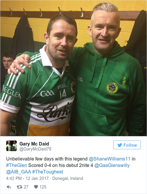 Tweet by @Gary Mc Daid