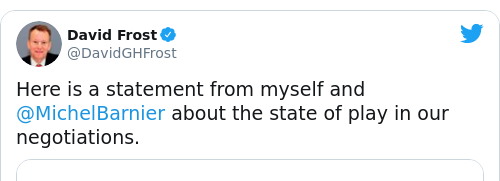 Tweet by @David Frost