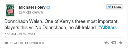 Tweet by @Michael Foley