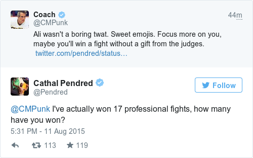 Tweet by @Cathal Pendred