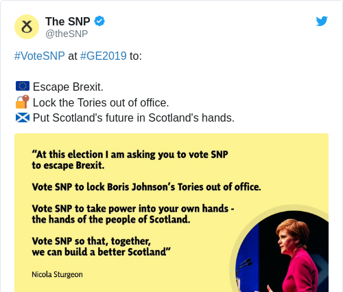 Tweet by @The SNP