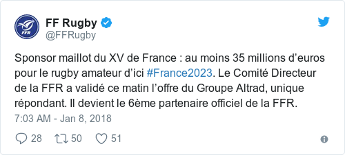 Tweet by @FF Rugby