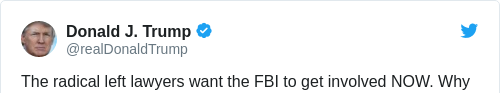 Tweet by @Donald J. Trump