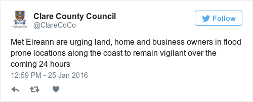 Tweet by @Clare County Council