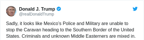 Tweet by @Donald J. Trump