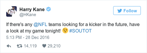Tweet by @Harry Kane