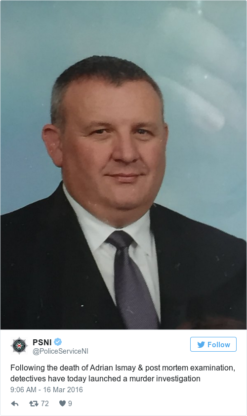 Tweet by @PSNI