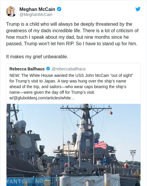 Tweet by @Meghan McCain