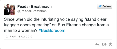 Tweet by @Peadar Breathnach