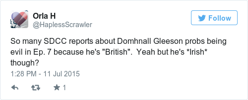 Tweet by @Orla H
