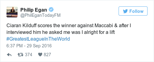 Tweet by @Philip Egan