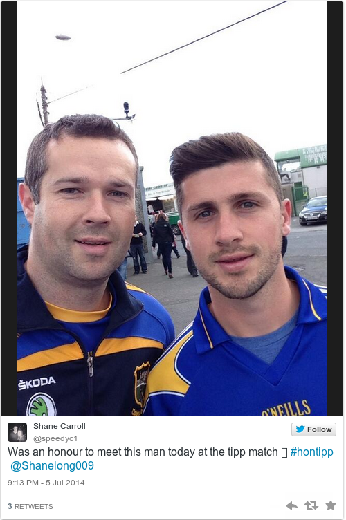 Tweet by @Shane Carroll