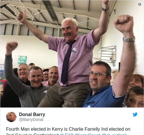 Tweet by @Donal Barry