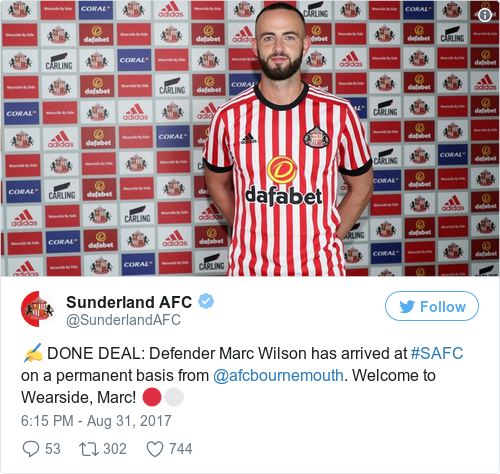 Tweet by @Sunderland AFC
