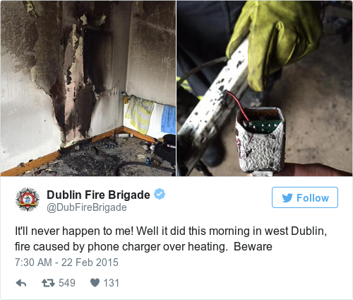 Tweet by @Dublin Fire Brigade