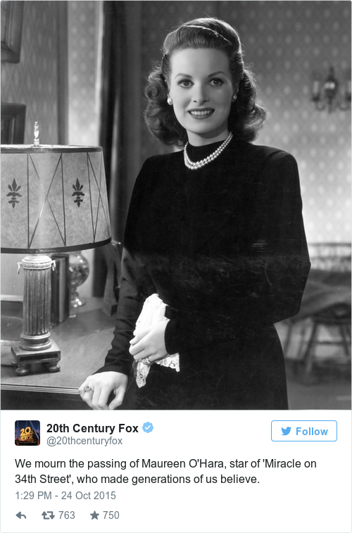 Tweet by @20th Century Fox