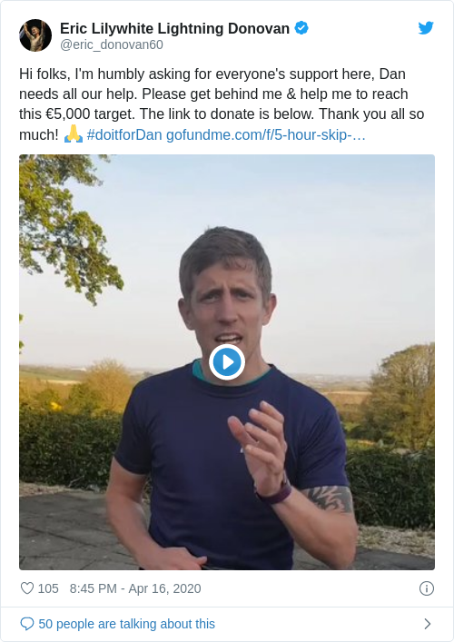 Tweet by @Eric Lilywhite Lightning Donovan