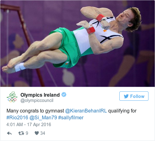 Tweet by @Olympics Ireland